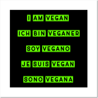 I am vegan Posters and Art